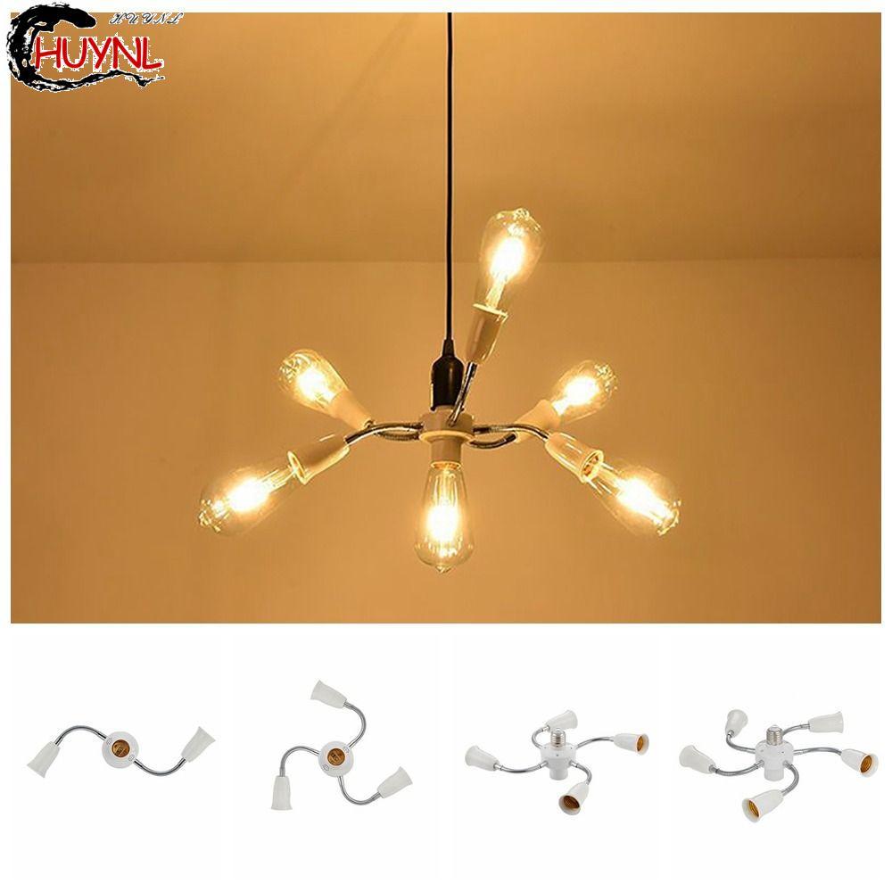 Bộ chuyển đổi giá đỡ đèn RENDZ E27, có ống nối dài E27 sang E27 E27 Bộ chia ổ cắm đèn, Nhà hàng linh