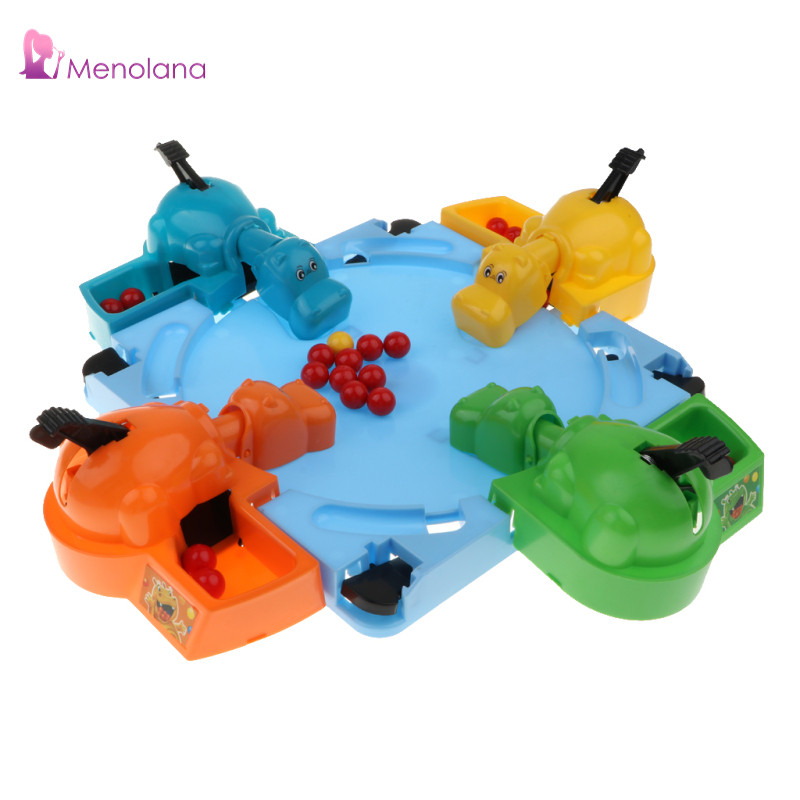 Máy tính để bàn Hungry Hippo Game Đồ chơi trò chơi bảng vui nhộn (Có hướng dẫn sử dụng tiếng Anh) Dà