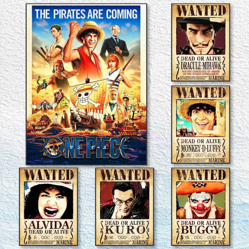 Nghệ thuật treo tường hành động trực tiếp One Piece, Poster muốn in vải không khung Trang trí phòng 