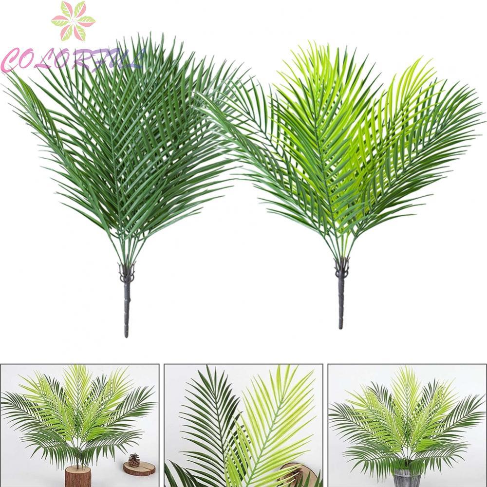Artificial Palm Tree Accessories Plastic Fake Leaves Tropical Palm Leaves