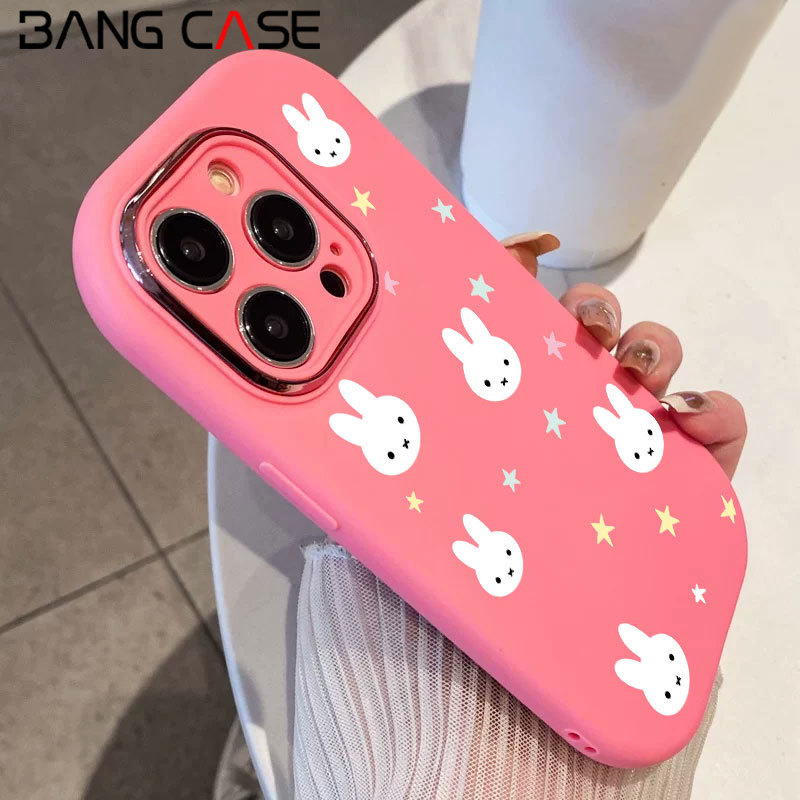 Electroplated Lens Phone Case for IPhone 17 16 15 14 13 12 11 Pro Max Xr Xs Max 7 8Plus Cartoon Miff