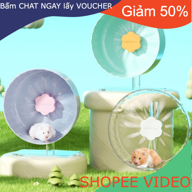 (Bán Sỉ) Wheel Hamster Bucatstate size Đại 26cm. Bánh Xe Chạy Cho Hamster Apricot Blossom Hãng Bucat