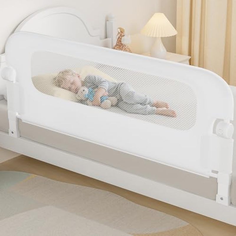 Baby Bed Rail Guard for Toddlers - 47" Toddler Bed Side Rails for Twin, Full, Queen Bunk Size Bed Sw