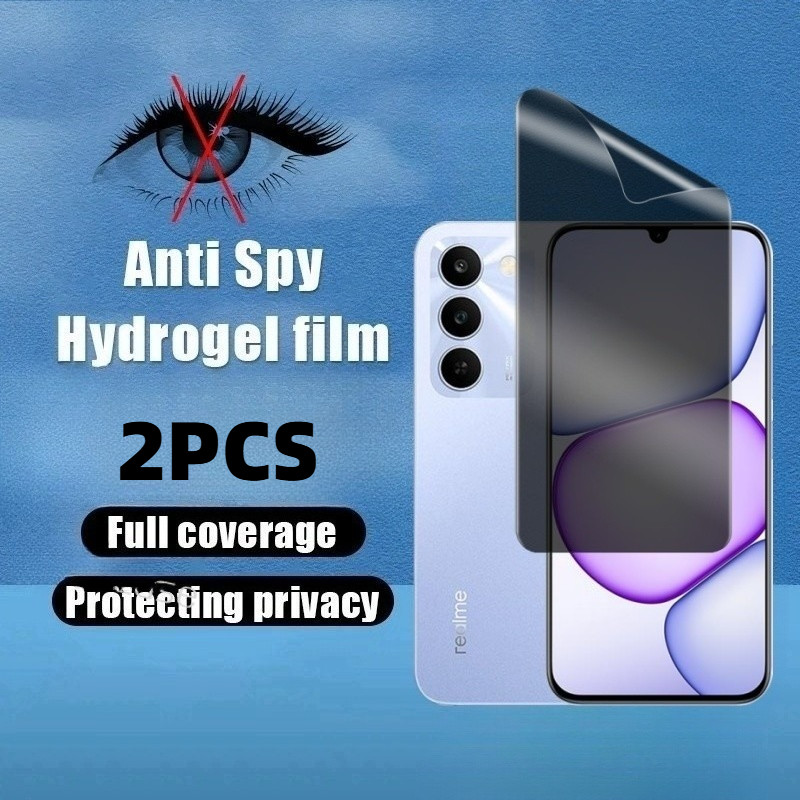 2 Chiếc Ultra HD Chống Ánh Sáng Xanh Mềm Cho Realme C100 C85 C83 Pro 5G 4G Chống Gián Điệp Bảo Vệ Mà