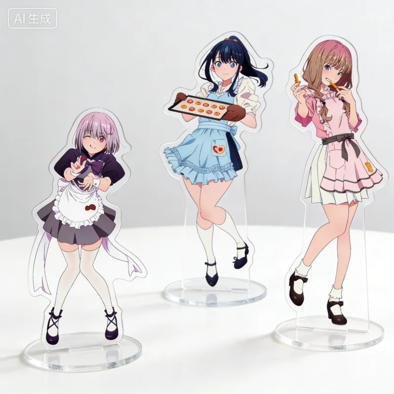 Standee anime Gridman Universe mô hình Mica Yume Minami Rikka Takarada Akane Shinjo trang trí bàn họ