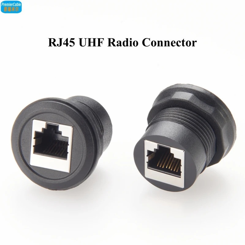 UHF Đài Phát Thanh RJ45 Ổ Cắm RJ45 Micro Mic Adapter UHF Radio Đi Qua Đầu Nối RJ45 Xe Dash Switch RJ