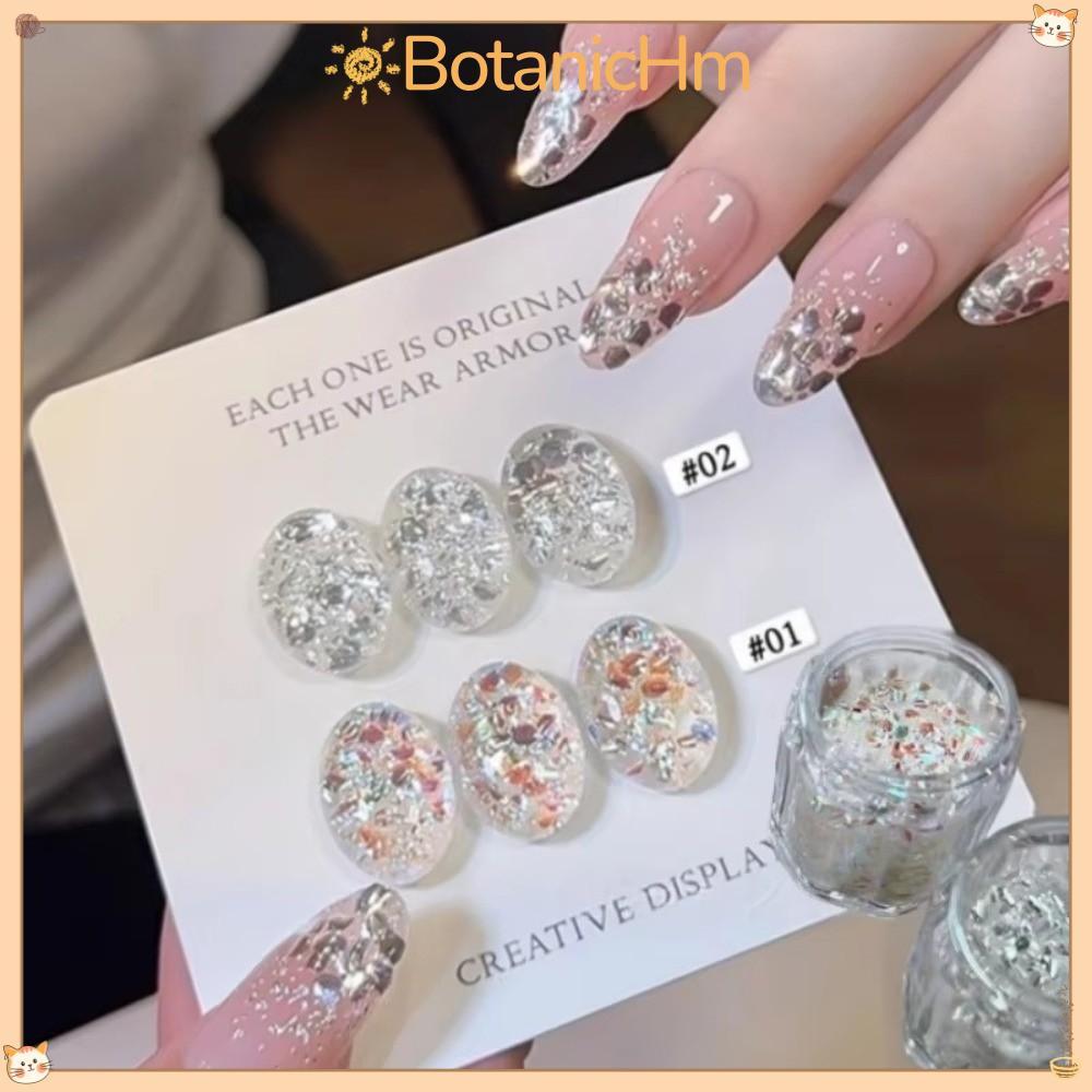 [Giao hàng từ Việt Nam] BOTANICHM Flash Nail Art, Glitter Nail Art DIY Nail Art Sequins, Blinking Se