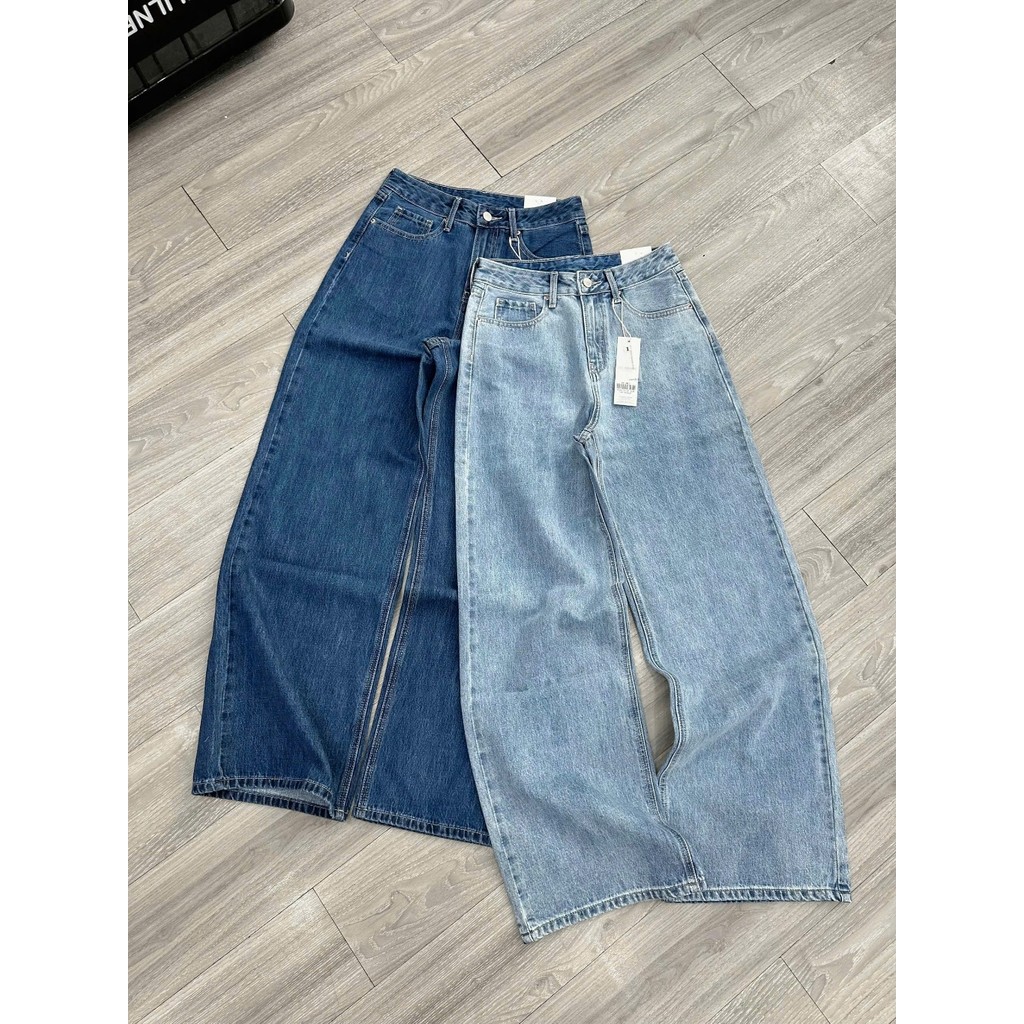 Quần jeans ống SIÊU DÀI- SIÊU RỘNG- VẢI MỀM-  KEERA