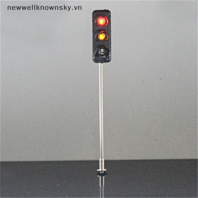 MỚI Một Mặt HO / OO Đèn Giao Thông Tín Hiệu LED Mô Hình Xe Lửa Đường Sắt Xuyên Đường Phố Mini Trang 