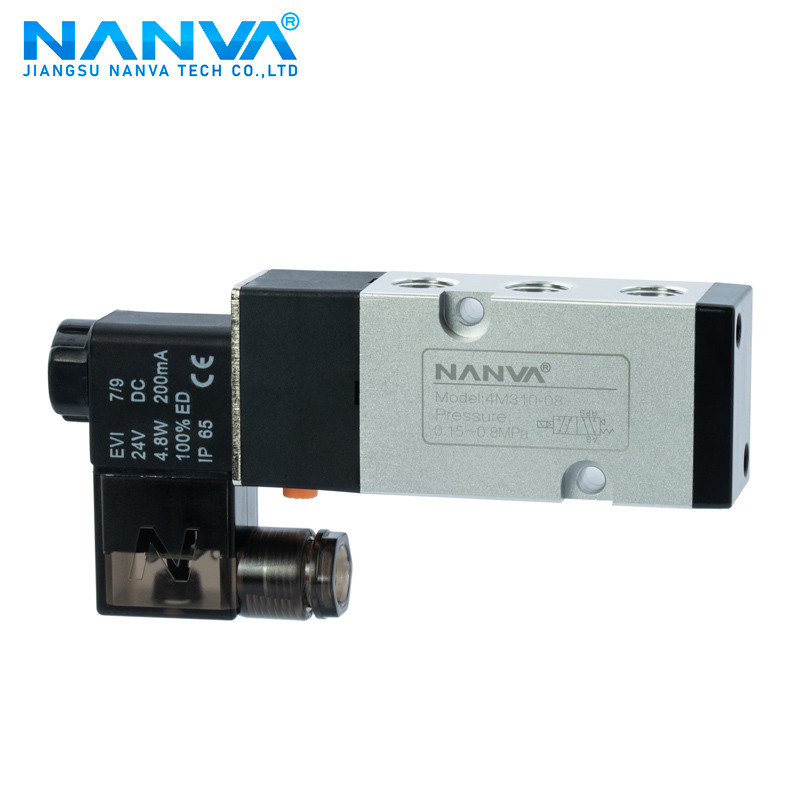 Van Nam 4M310-08 4M310-10 Loại Tấm Van Điện Từ Hai Vị Trí Năm Chiều Van Điện Từ