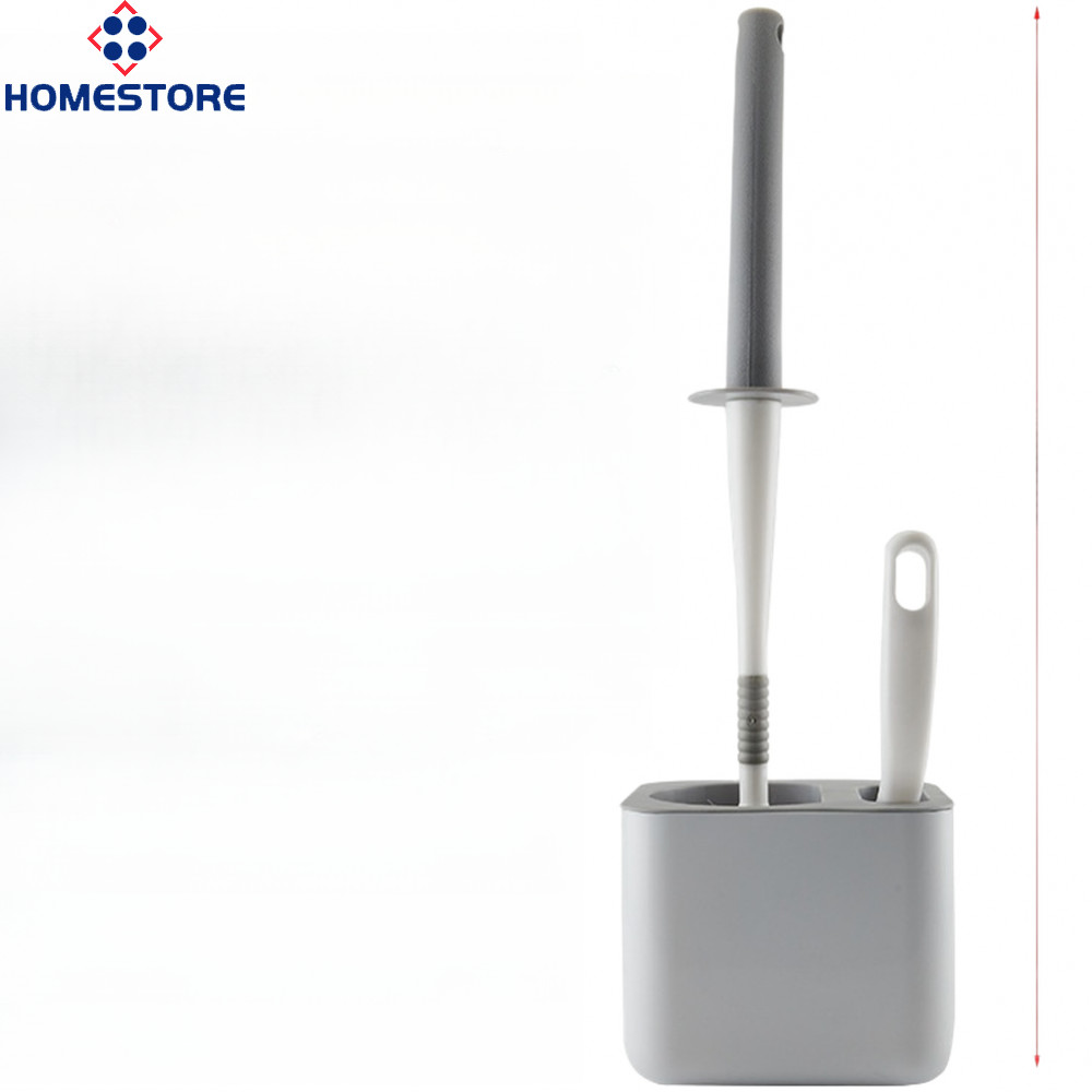 [Homestore]43cm Toilet Brush with Flexible Head and Gap Cleaner for For bathroom Tile Areas