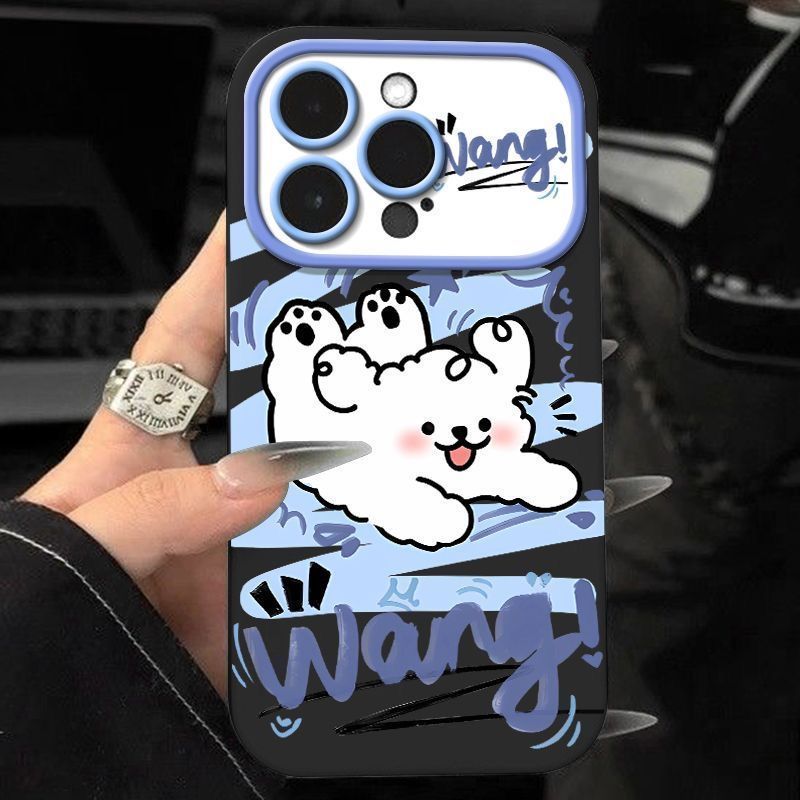 Ốp Bảo Vệ Mờ Chống Sốc Bao Gồm Tất Cả Các Chữ Cái Graffiti Mềm Happy Puppy Tương Thích iPhone 17PROM