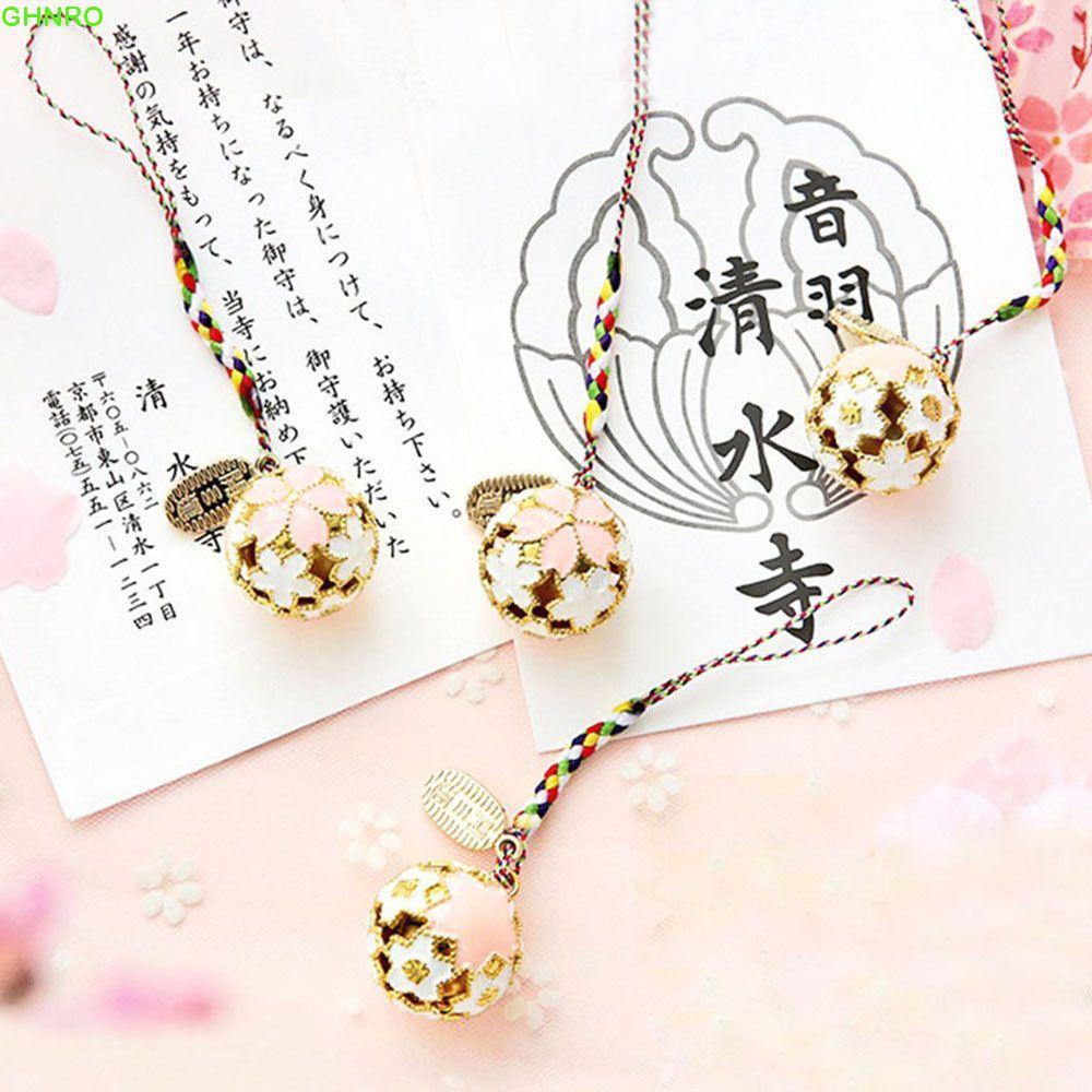 Mặt dây chuyền móc khóa GHNRO Guardian Mang lại may mắn Sakura Charm Bell Trang sức