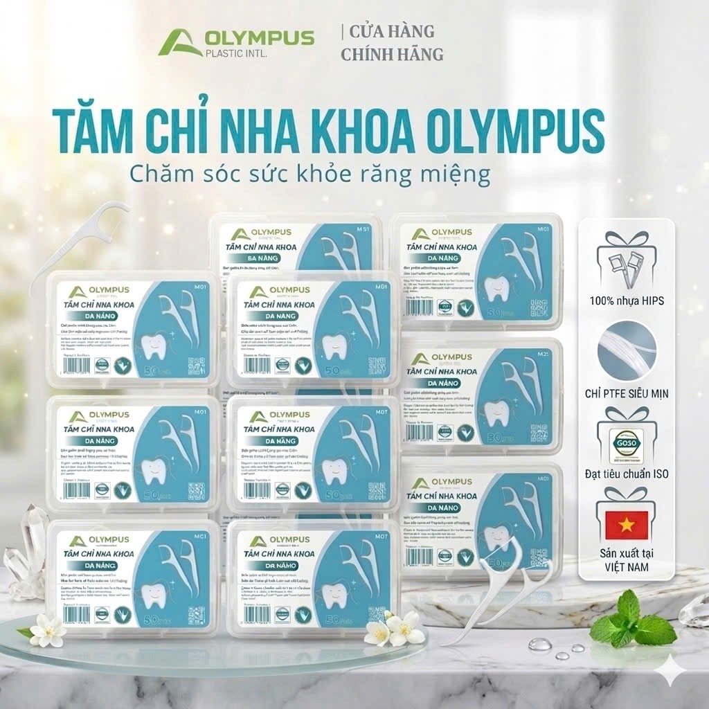 Tăm Chỉ Nha Khoa OLYMPUS Combo 6 Hộp 12 Hộp Hộp 50 Tăm Gói 80 Tăm Làm Sạch Kẽ Răng
