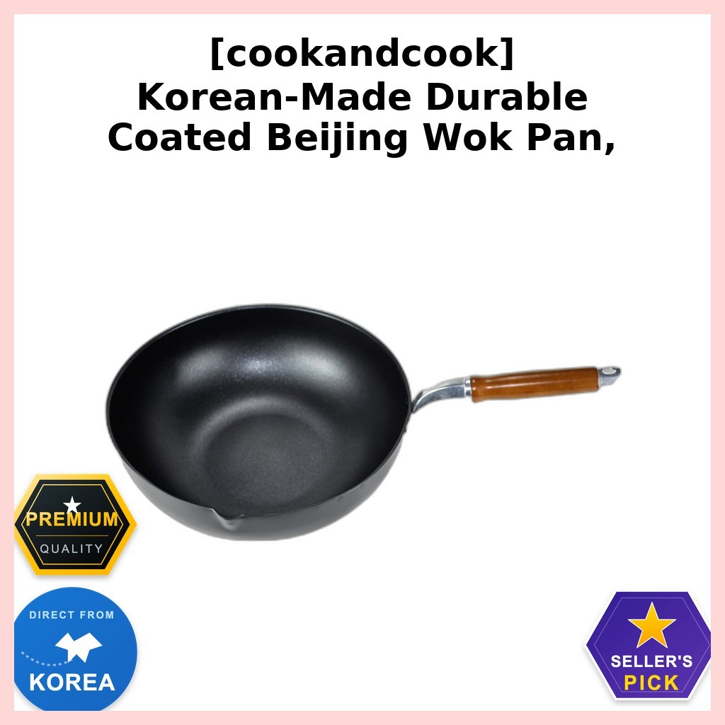 [cookandcook] Chảo chảo Bắc Kinh phủ bền bỉ sản xuất Hàn Quốc, 26cm, 1 cái / Chảo Hàn Quốc của Real 