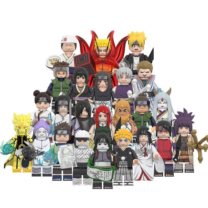 Nine-Tail Anime Naruto Series Ghost Lamp Magic Moon Nohara Lin People Splicing Building Blocks Figur
