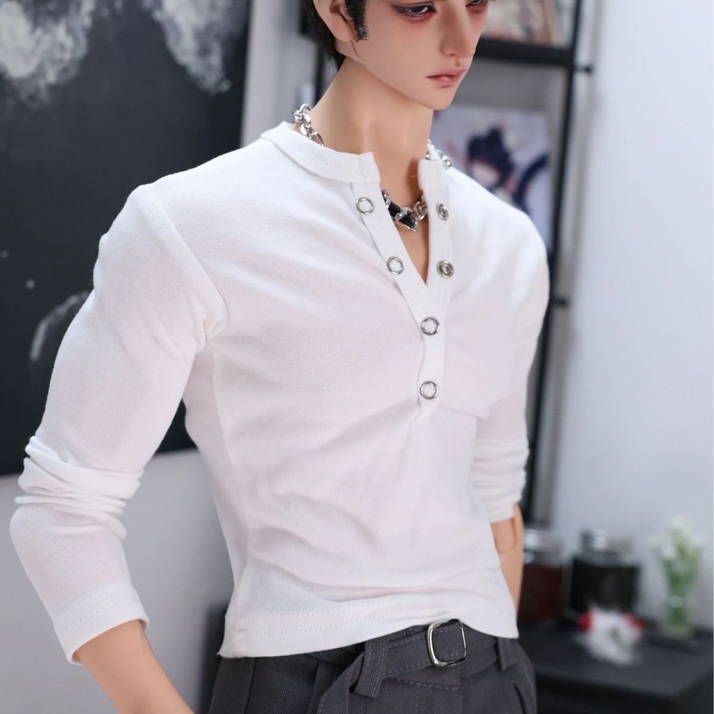 Áo cổ Henley búp bê BJD, thích hợp cho cả hình dáng thon gọn và stocky 75 / 77, trang phục có thể ho