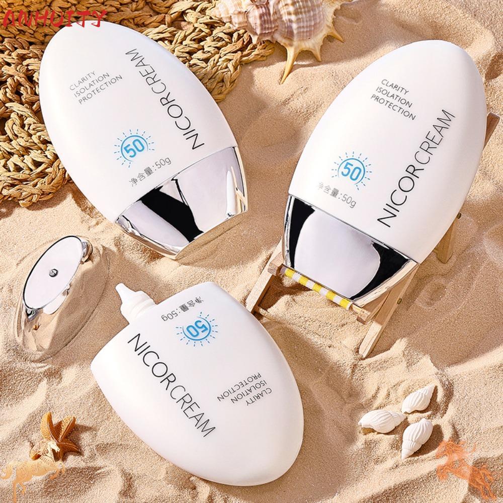 Kem chống nắng ANHUITYJ, Kem chống nắng cách ly trong suốt Kem chống nắng da khô và nhạy cảm, 50g Ni
