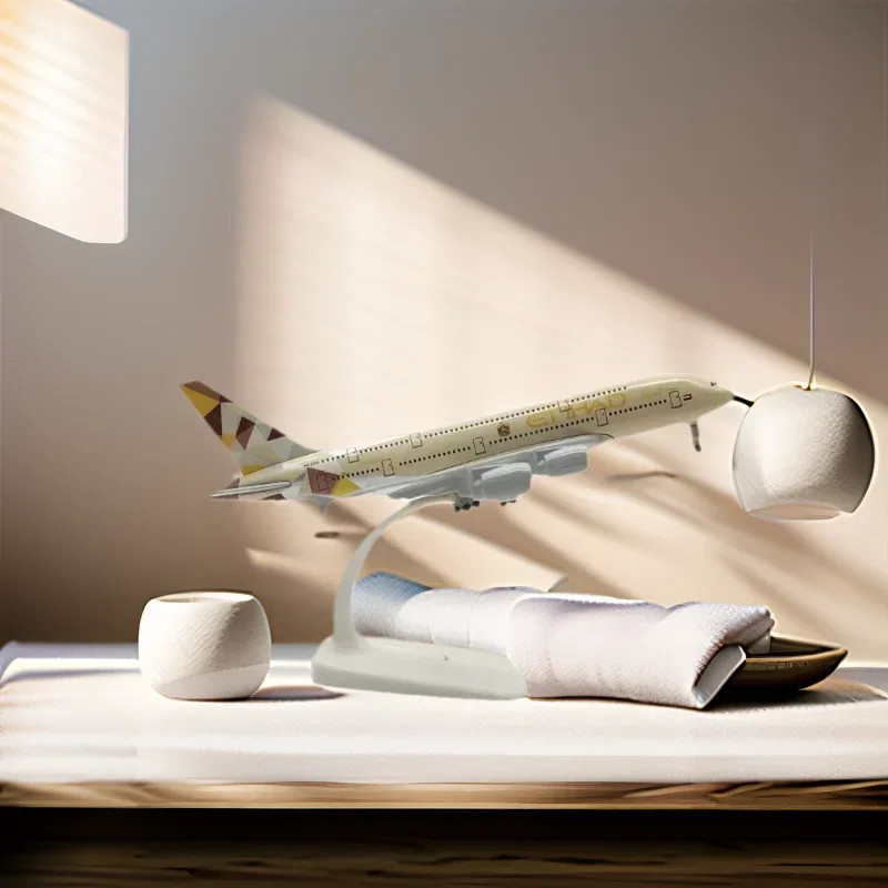 FZMetal Máy Bay Đồ Chơi 20cm Hợp Kim Máy Bay Mẫu A380 Máy Bay Airbus Etihad Máy Bay Máy Bay Mô Hình 