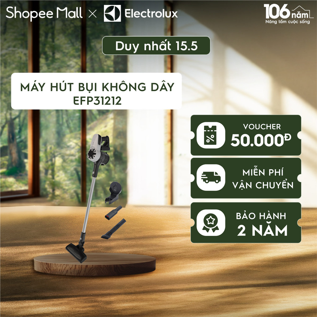 Máy hút bụi cầm tay không dây Electrolux EFP31212 - hiệu suất cao, trọng lượng nhẹ, BH 24 tháng