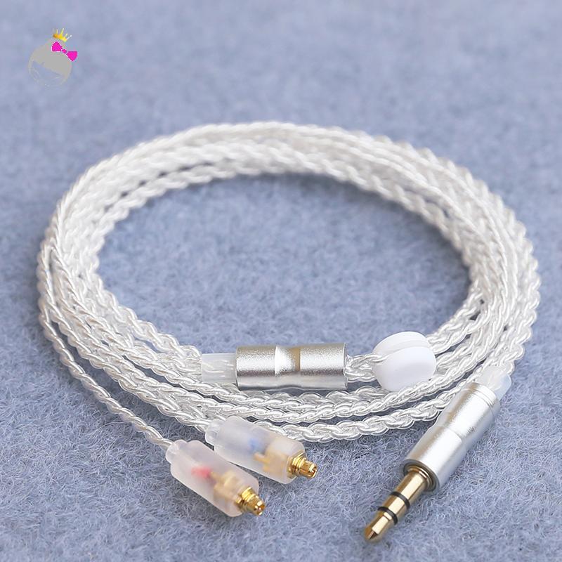 Cáp nâng cấp tai nghe RU HiFi MMCX 3.5mm 1.2m Cáp lõi mạ bạc cho Sennheiser IE200 / IE300 / IE600 / 