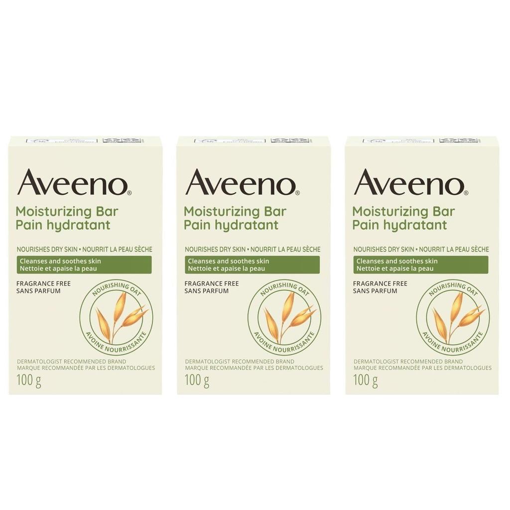 Thanh dưỡng ẩm Aveeno Bar Dry Size 3,5 Ounce Aveeno cho da khô (Gói 3)