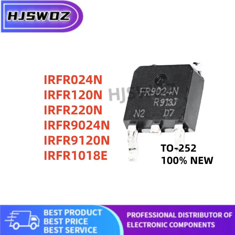 10 Cái / lốc IRFR9024N IRFR9120N IRFR1018E IRFR024N IRFR220N IRFR120N FR9024N FR9120N FR1018E FR024N