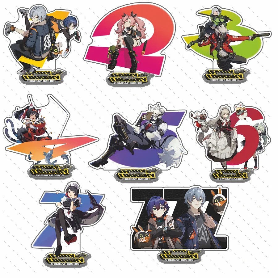 Standee Zenless Zone Zero mô hình mica Ellen Joe Alexandrina Nicole Billy Lycaon trang trí decor bàn