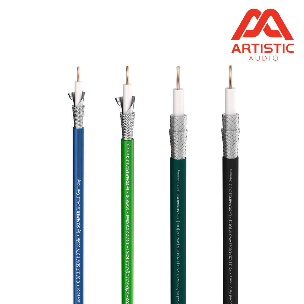 Cáp đồng trục Sommer Vector Plus DZ Cáp đồng hồ 75 Euro Cáp Video HD nước đen nhập khẩu từ Đức