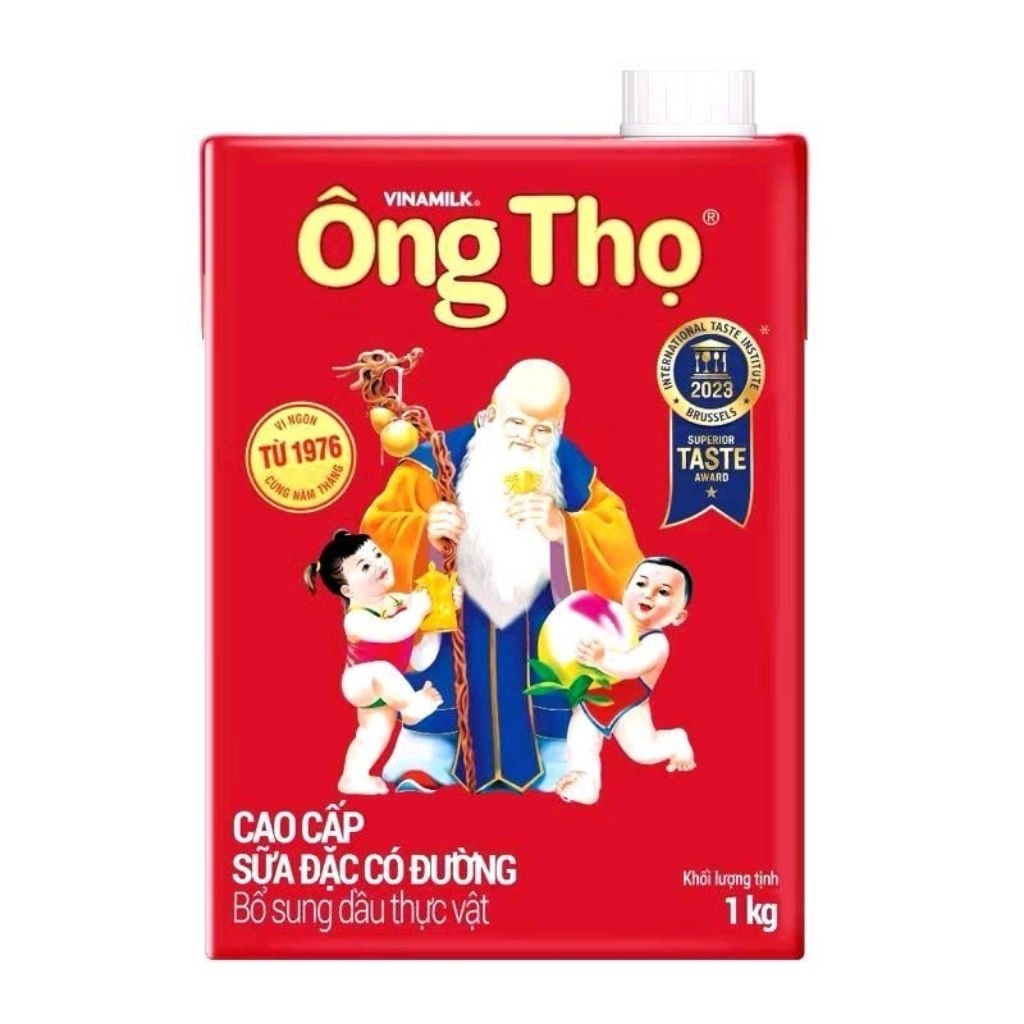 Sữa Đặc Vinamilk Ông Thọ Đỏ Hộp 1000g - Thơm Ngon, Chuyên Dùng Pha Chế