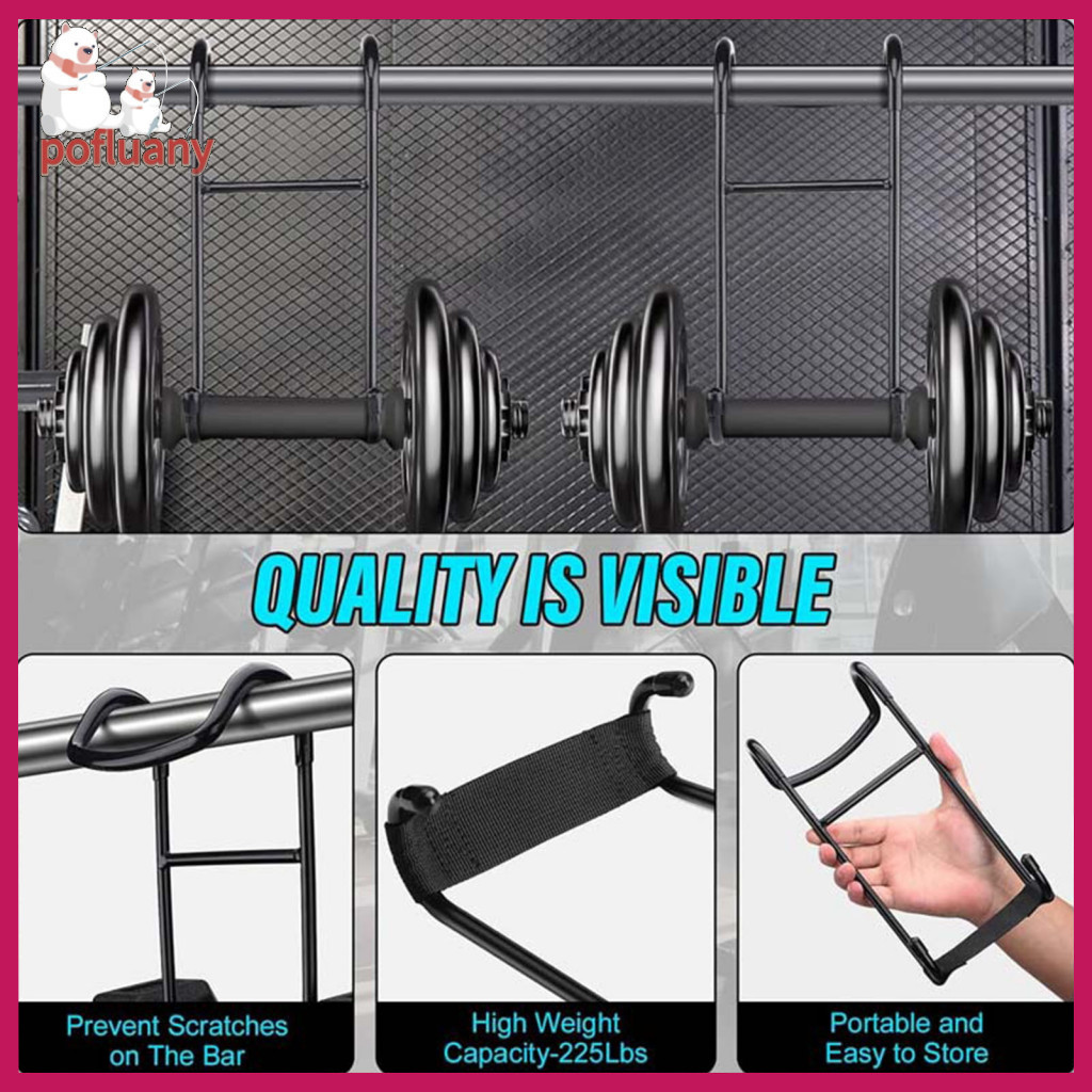 Móc treo an toàn cho dumbbell và bench press - phụ kiện kim loại dành cho phòng gym