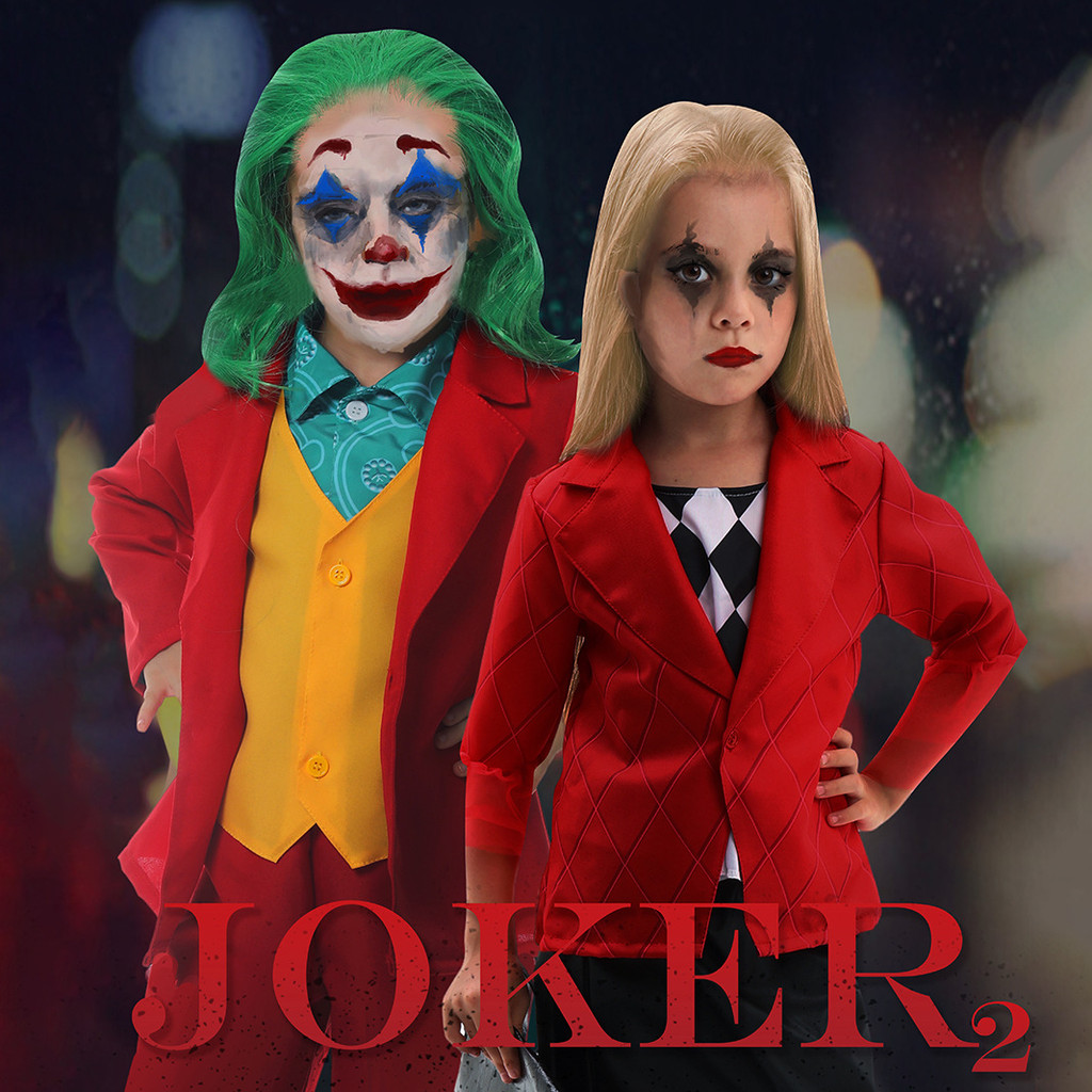 Phim Joker 2 Đôi Ảo Tưởng Hóa Trang Trang Harley Quinn cos Trang Phục Halloween Trẻ Em Trình Diễn Tr