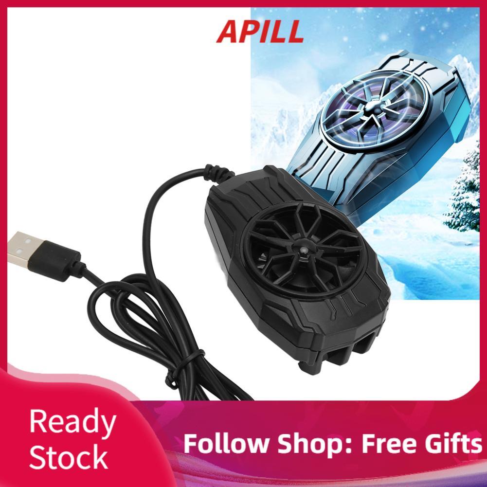 apill Denash Quạt Điện Thoại Siêu Im Lặng 5V 1A Tản Nhiệt Mini Làm Mát Sừng Lưỡi Dao Để Xem Video (Đ