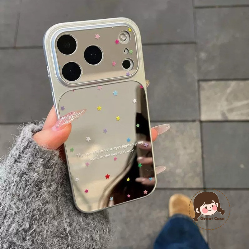 Ốp Điện Thoại Gương Bạc Ngôi Sao Màu Cho OPPO A6 A5 A3 Pro Plus A2X A1X A80 A78 A77 A73 A57 A53 A53S
