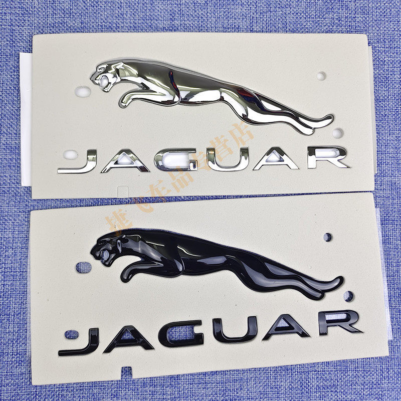 Jaguar Sửa Đổi Màu Đen Xe Logo XJL XEL XFL FPACE FTYPE Trunk Logo Da Báo Chữ Miếng Dán