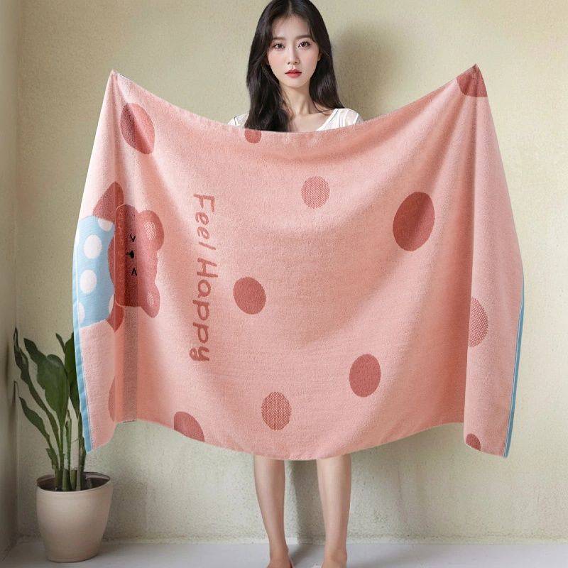 Cotton Bath Towel Cotton Baby Cover Towel No Lint No Fading Baby Adult Bathing Bath Towel 3WEF