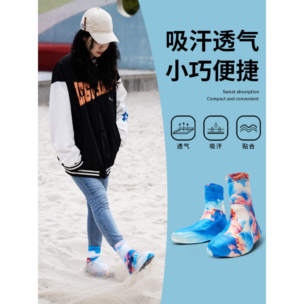 Thoáng Khí Sa Mạc Chống Cát Bao Giày Nam Nữ Ngoài Trời Đi Bộ Đường Dài Vải Chân Bao Mingsha Núi Chuy