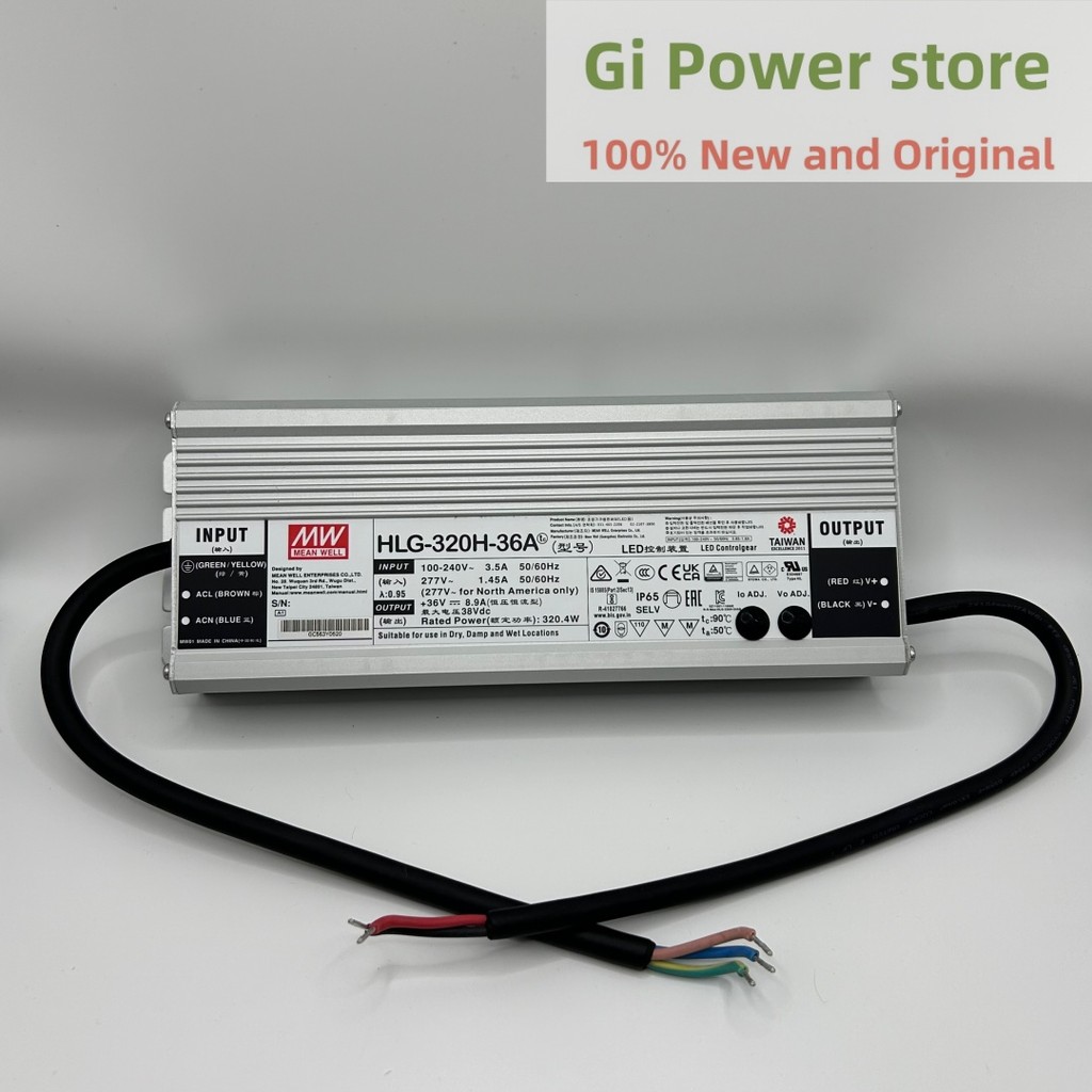 Trình điều khiển LED dòng điện áp không đổi HLG-320H 320W HLG-320H-12 / 24 / 36 / 48 / 52 HLG-320H-1