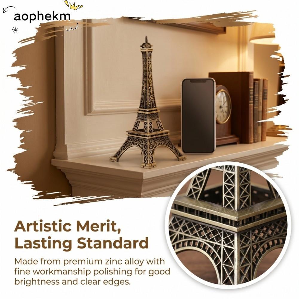 AOPHEKM Paris Tháp Eiffel Tượng, Mô hình tháp Eiffel sáng tạo tông màu đồng, Lưu niệm Paris Thủ công