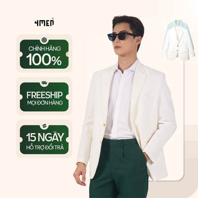 Áo Vest Nam Trơn Linen Form Regular 4MEN AV040 tôn dáng, vải mềm, thoáng mát, thanh lịch, sang trọng