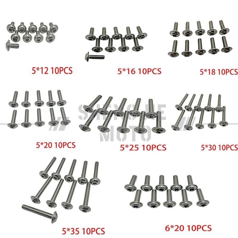 Dành Cho Xe Máy BMW Vỏ Ốc Vít Inox F650GS Dakar G650GS R1150RT K1200S K1300S K1200GT K1300GT K1200R 