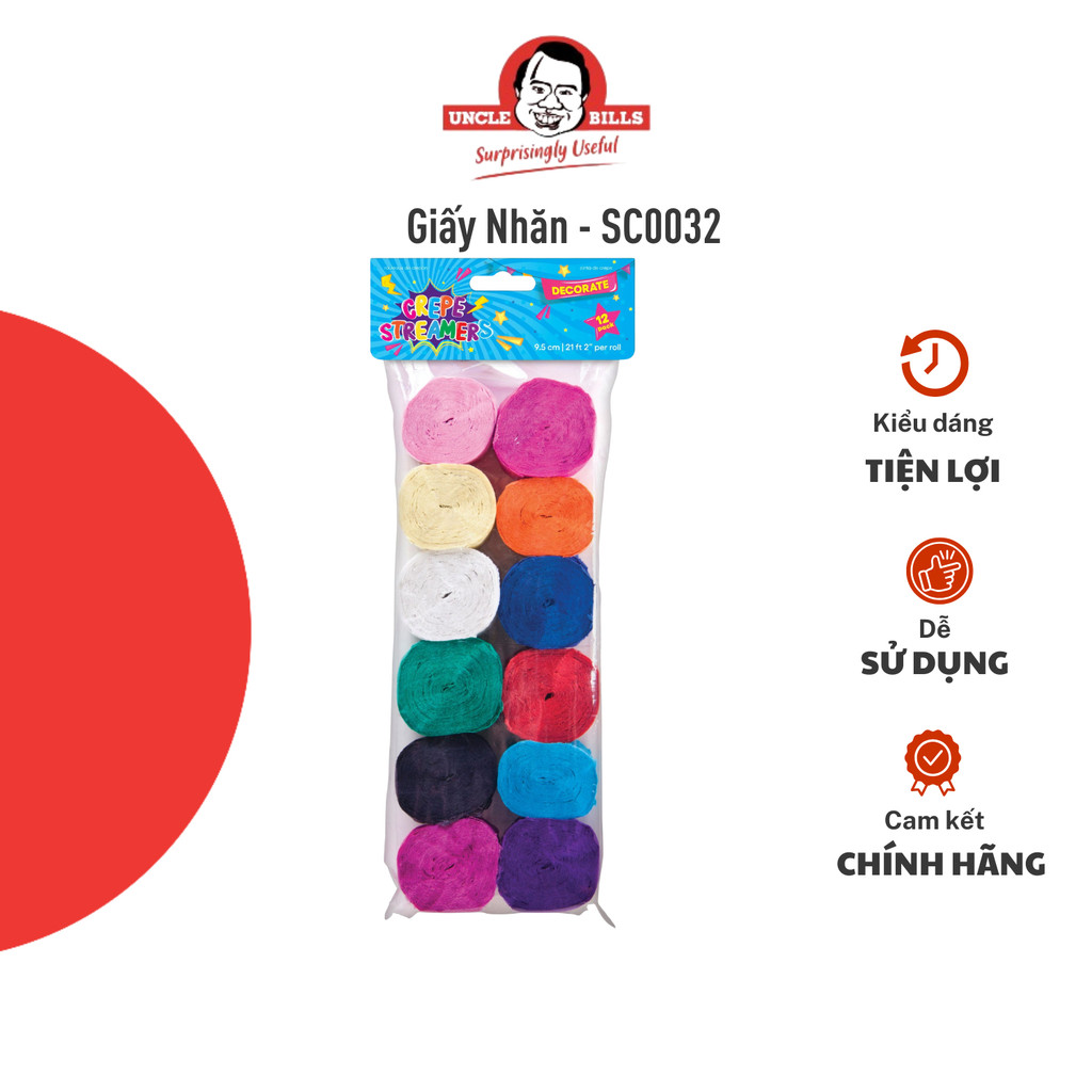Giấy Nhăn Crepe 12 Cuộn UBL SC0032