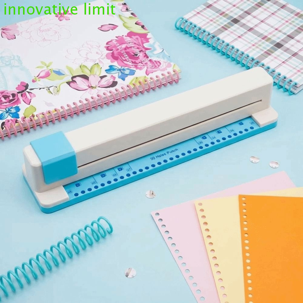 Máy đục lỗ giấy DYRUIZA, Máy đục lỗ giấy hình tròn 30 lỗ, Đẩy tay hiệu quả A4 / B5 / B6 / B7 Sách lá