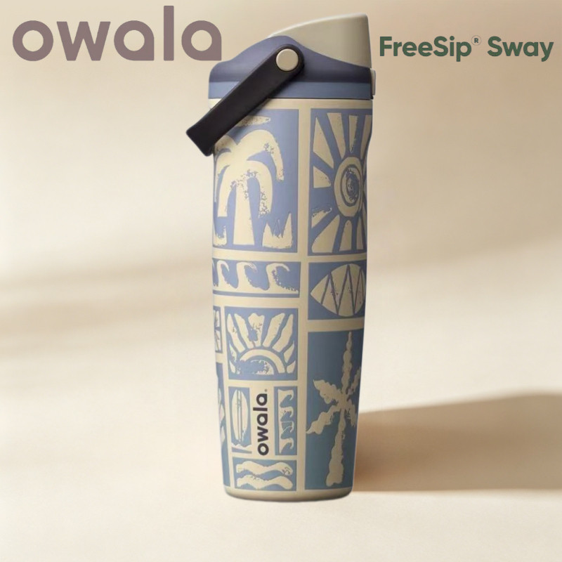 Owala Freesip Sway Vintage Surf 30oz Tumbler - Bình giữ nhiệt bằng thép không gỉ cách nhiệt phiên bả