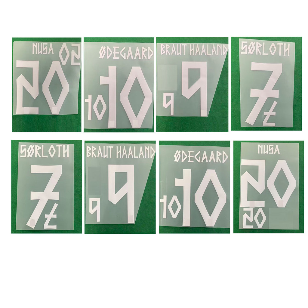 2026 Nameset 20 Nusa 10 Odegaard 9 Braut Haaland 7 Sorboth Sắt Trên Truyền Nhiệt Bóng Đá Miếng Dán H