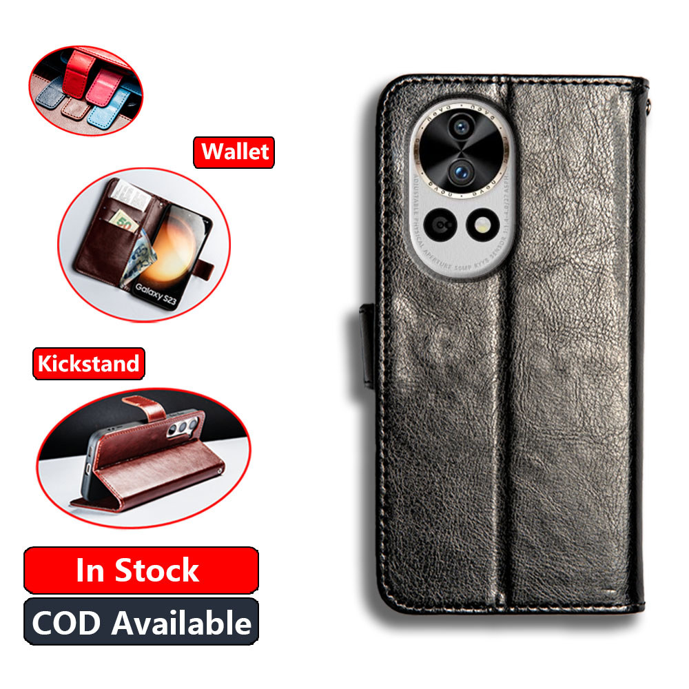 Da Cổ Điển Cho Huawei Nova 12 Nova 13 Pro Ultra ADA-AL00 AL00U BLK-AL00 AL80 Ví Vintage Folio Case F