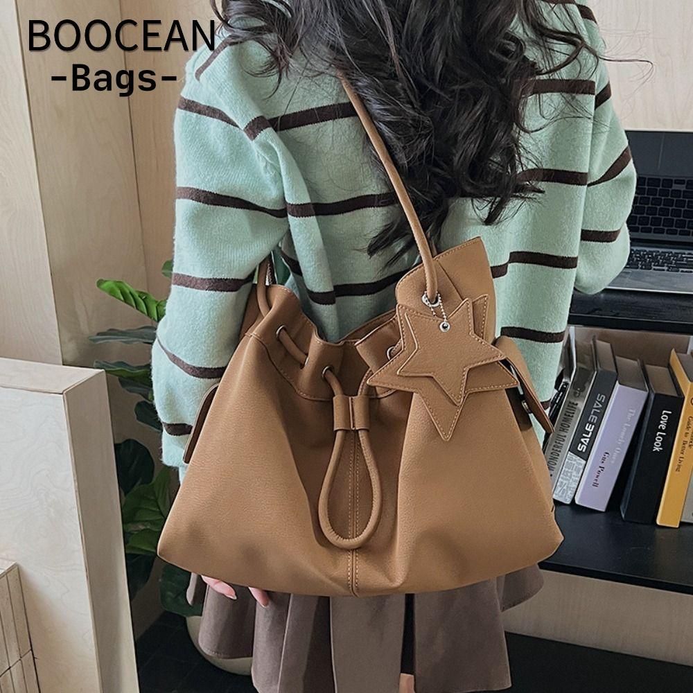 Túi Tote BOOCEAN, Túi xách nữ sức chứa lớn bằng da PU, Túi đeo vai mềm