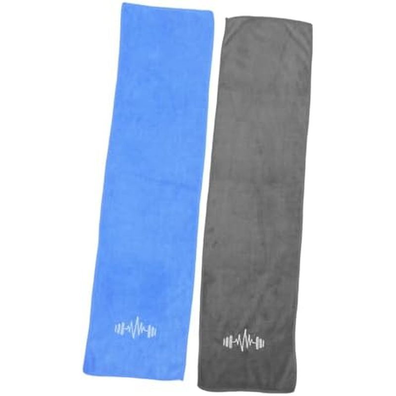 Wakauto Microfiber Sports Towels 2pcs (25x100cm) Sweat Absorbent Quick-Dry Gym Towels for Yoga Worko