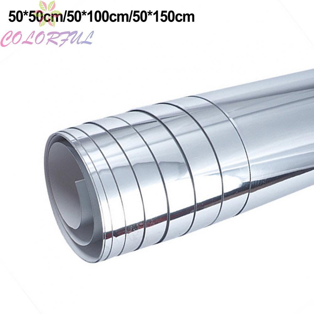 Decorative Mirror Tile Sticker Smooth Surface Reflective Film for Wall