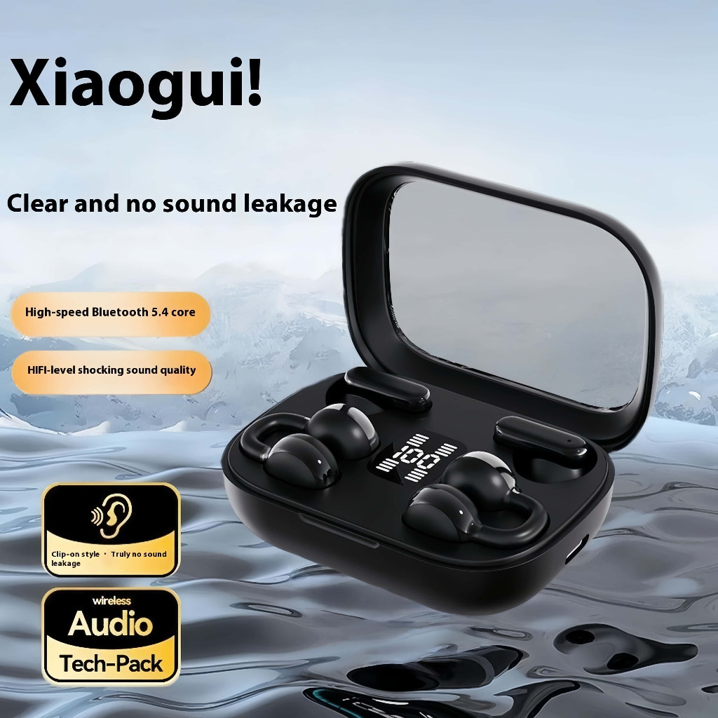 New Q10 Ear Clip ENC Noise Cancelling Couple Style Dual Ear Two-in-One Bluetooth Earphones
